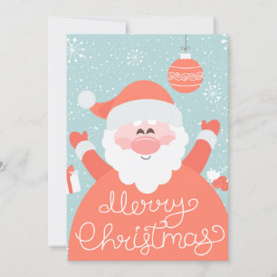 Add Your Photo   Merry Christmas Santa Claus Invitation
