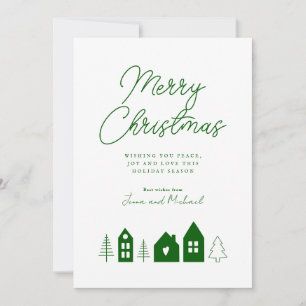 ADD YOUR PHOTO Merry Christmas Town Invitation