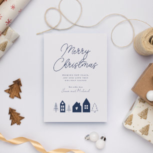 ADD YOUR PHOTO   Merry Christmas Town Invitation