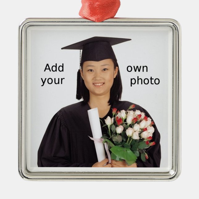 Add Your Photo Metal Tree Decoration (Front)