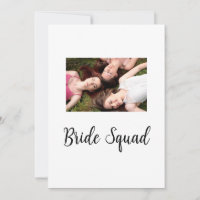 Add your photo name bridesmaid squad bride party