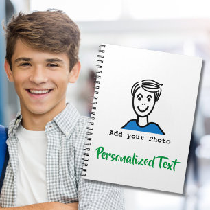 Add Your Photo Personalise Text Make Your Own Notebook