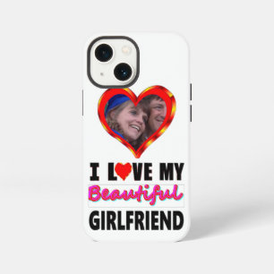 Add Your Photo Personalised I Love My Girlfriend iPhone 13 Mini Case