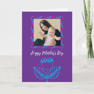 Add Your Photo – Purple Custom Mother’s Day Card