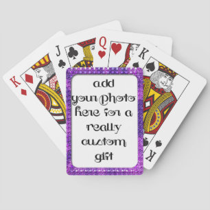 Add Your Photo Purple Frame Bicycle® Play Playing Cards