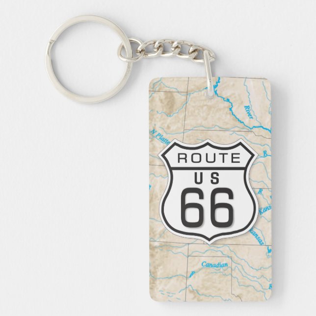add your photo Rt 66 acrylic keychain (Front)