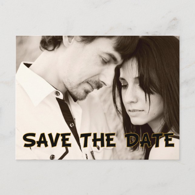 Add Your Photo Save the Date Postcard (Front)