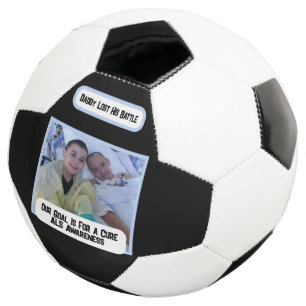 Add Your Photo/text ALS Awareness -Soccer Ball