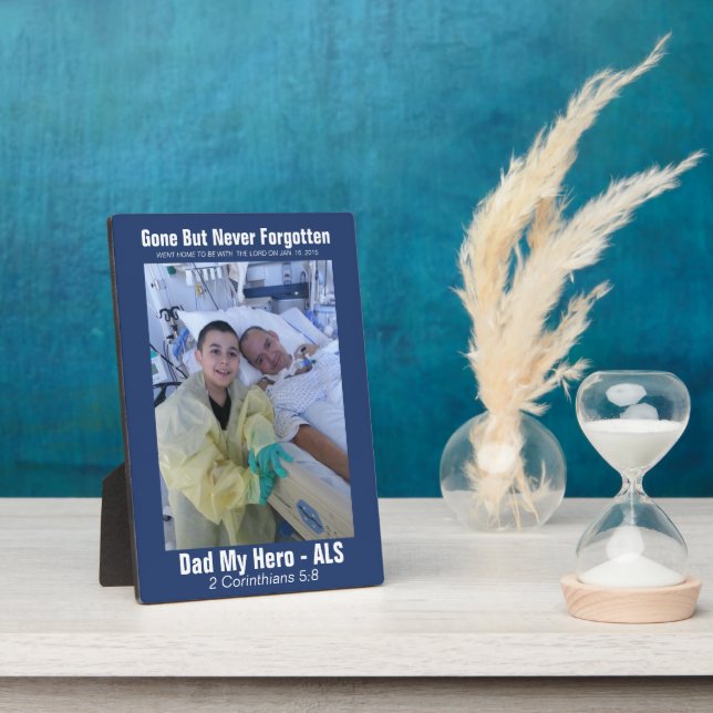 Add Your Photo / Text  - Tabletop with Easel Plaque (Side)