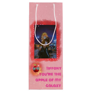 Add Your Photo Thankful Galaxy Wine Gift Bag