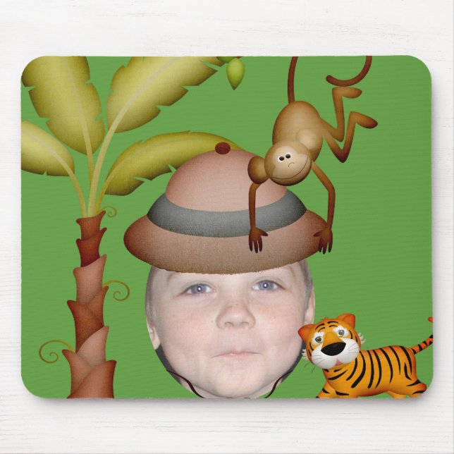 Add Your Photo To A Wild Jungle Safari Theme Mouse Pad (Front)