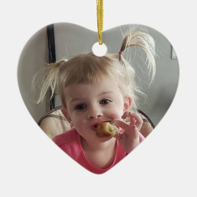 Add your Photo to this Personalised Ceramic Tree Decoration (Front)