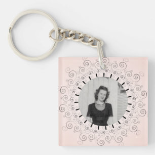 Add Your Photo Vintage Victorian Fancy Frame Key Ring