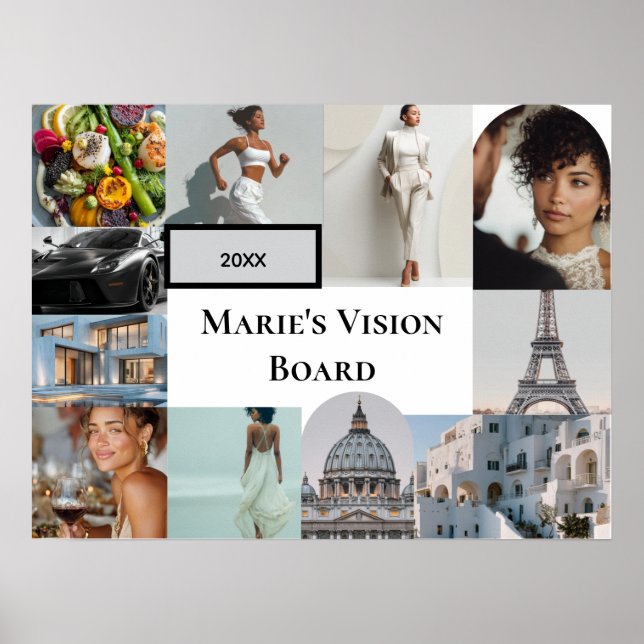 Add Your Photo Vision Board Custom Poster (Front)