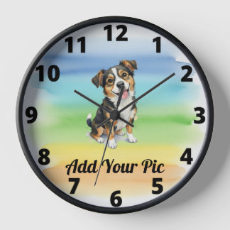 Add Your Pic Personalised Wall-Custom Dog Clock