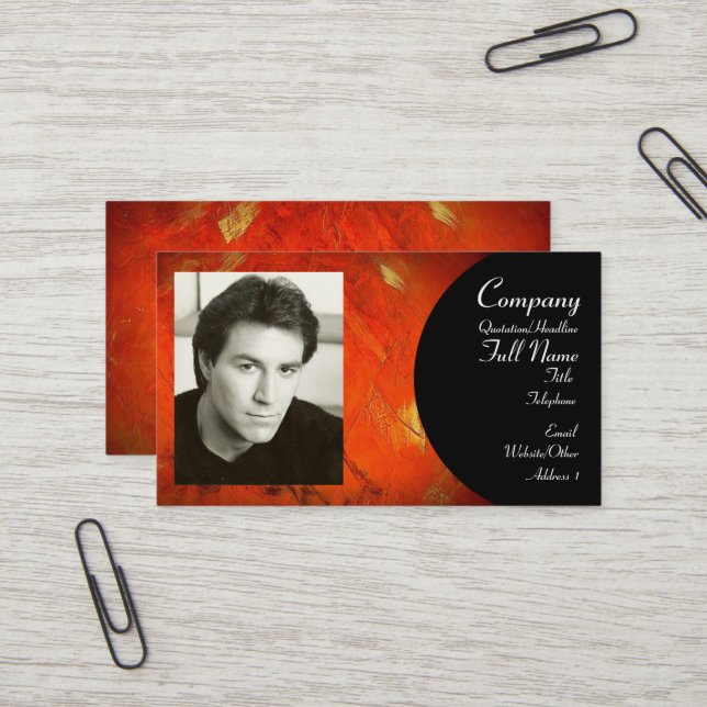 Add Your Picture Business Card (Front/Back In Situ)