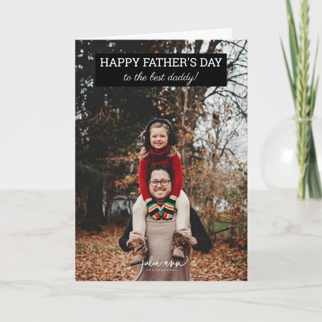 Add your picture to this Happy Father's Day Photo Card (Front)