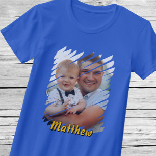 Add Your Portrait & Name. Custom Personalised Gift T-Shirt