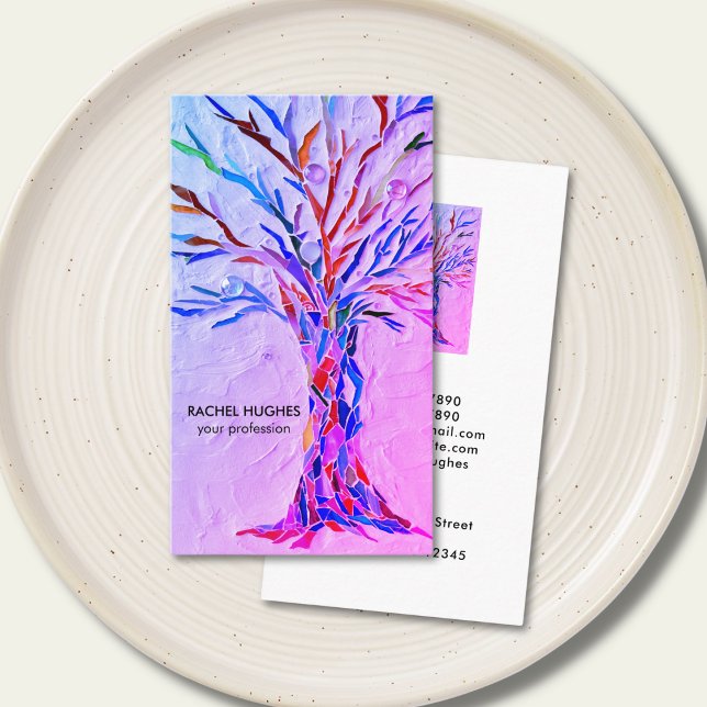 Add Your Profession Purple Tree Business Card (Creator Uploaded)