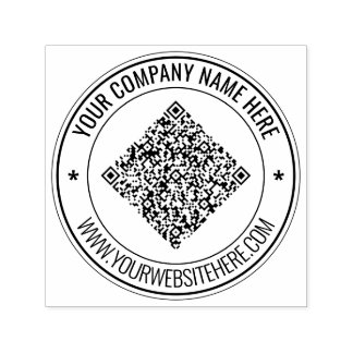 Add Your QR Code and Custom Text Self-inking Stamp