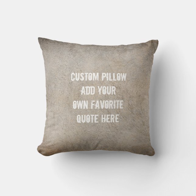 add your quote pillow distressed grey home decor (Front)