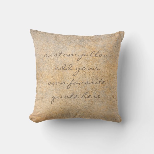 add your quote pillow distressed sepia home decor (Front)
