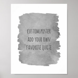 add your quote watercolor paint poster wall art