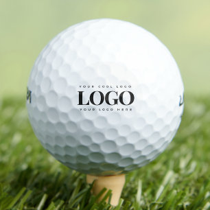 Add Your Rectangle Business Logo Simple Minimalist Golf Balls