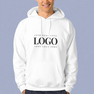 Add Your Rectangle Business Logo Simple Minimalist Hoodie