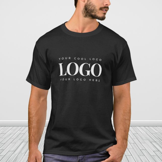 Add Your Rectangle Business Logo Simple Minimalist T-Shirt (Creator Uploaded)