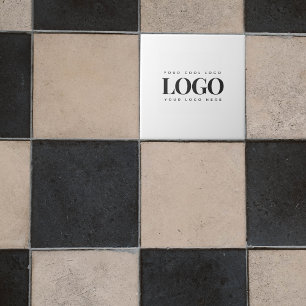 Add Your Rectangle Business Logo Simple Minimalist Tile