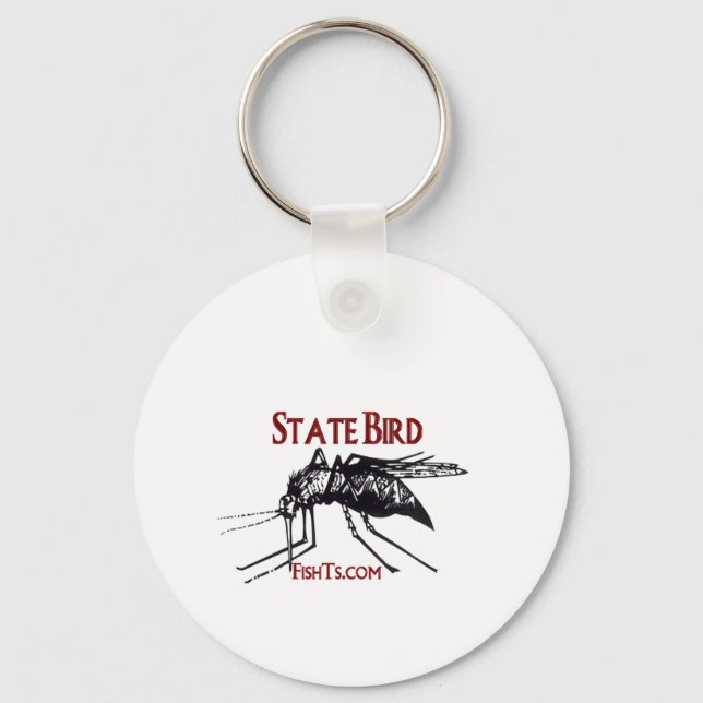 Add Your State Name-State Bird Key Ring (Front)