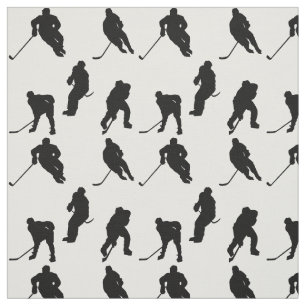Add Your Team Colours Hockey Pattern Fabric