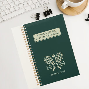 Add Your Tennis Club Name Elegan Team Players 2025 Planner