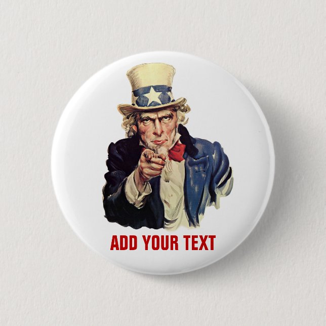 Add Your Text 6 Cm Round Badge (Front)