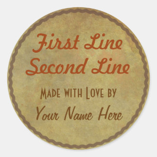 Add Your Text Baking or Craft Custom Gift Sticker