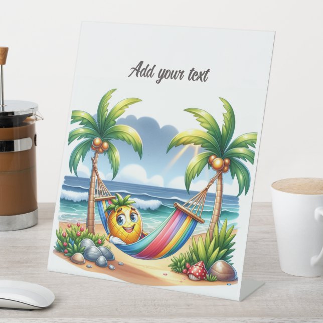 Add your text/ Beach Time!   Pedestal Sign (In SItu)