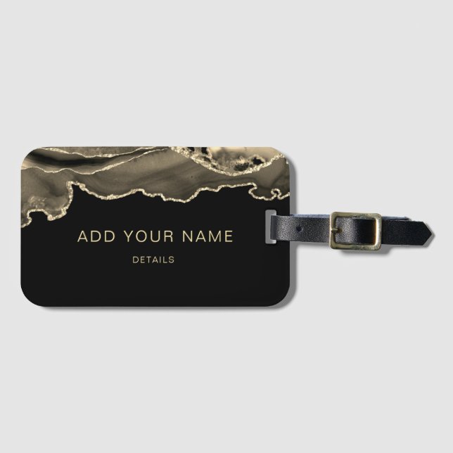 ADD YOUR TEXT custmisable editable PROFESSIONAL Luggage Tag (Front Horizontal)