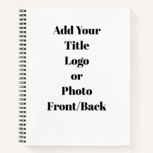 Add Your Text Customisable Spiral Notebook