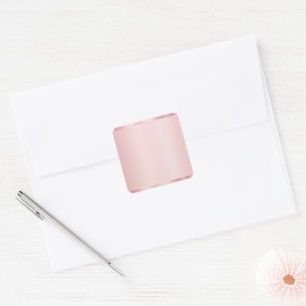 Add Your Text Elegant Template Blank Rose Gold Square Sticker