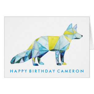 Add Your Text   Geometric Fox Animal