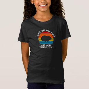 Add Your Text, Guinea Pig on Red Blue Sunset T-Shirt