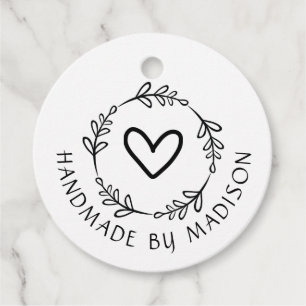 Add Your Text   Handmade By Favour Tags