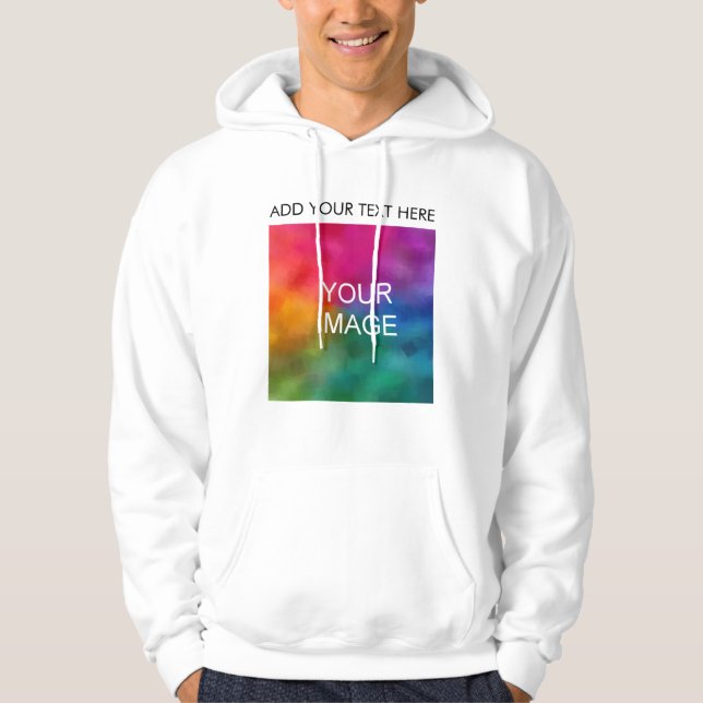 Add Your Text Image Photo Front Design Template Hoodie (Front)
