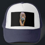 Add Your Text Modern Pop Art Tiger Template Trucker Hat<br><div class="desc">Add Your Text Modern Elegant Pop Art Tiger Template Baseball Trucker Hat.</div>