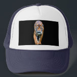 Add Your Text Modern Pop Art Tiger Template Trucker Hat<br><div class="desc">Add Your Text Modern Elegant Pop Art Tiger Template Baseball Trucker Hat.</div>