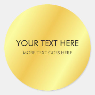 Add Your Text Name Monogram Initial Template Classic Round Sticker