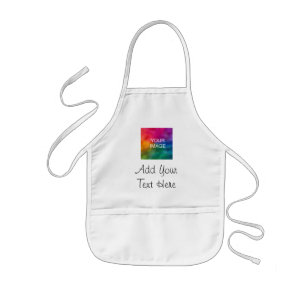 Add Your Text Name Photo Image Here Template Kids Apron