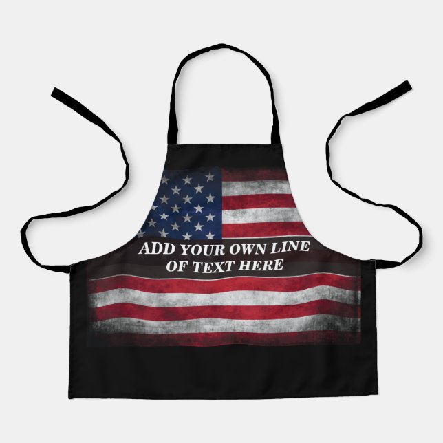 Add your text on American flag Apron (Front)