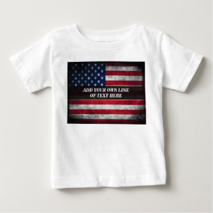 Add your text on American flag Baby T-Shirt